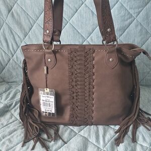 Trinity Ranch Concealed Carry Tote BROWN
